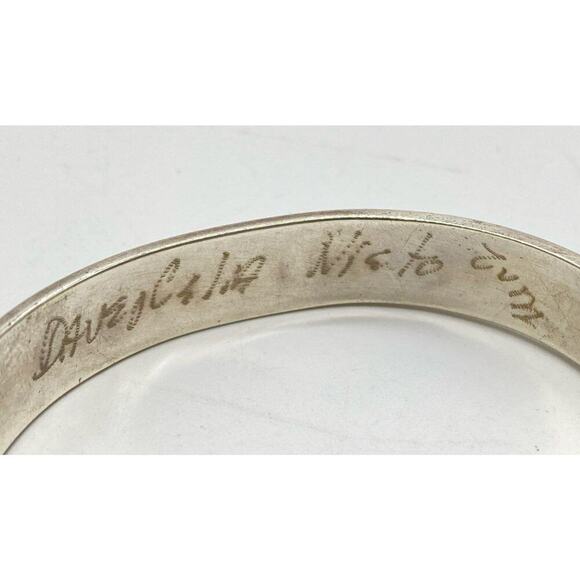 Dave & Celia Nieto Zuni Vintage Stlg Silver‎ Turquoise Cuff - Picture 6 of 7